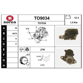 Anlasser für TOYOTA von SNRA