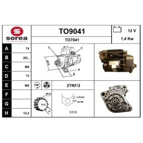 Anlasser für TOYOTA von SNRA