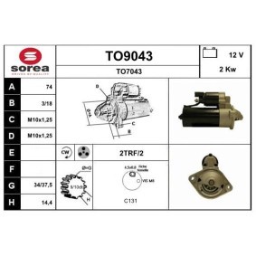 Anlasser TO9043 von SNRA günstig für 215,38 € online kaufen