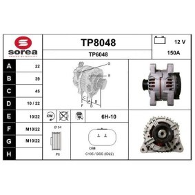 Lichtmaschine TP8048 von SNRA günstig für 245,98 € online kaufen