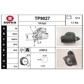 Acquista Motorino avviamento da SNRA TP9027 a buon mercato per soli 137,31 €