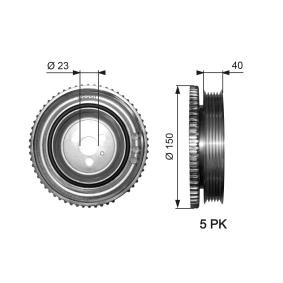 Riemenscheibe, Kurbelwelle TVD1052 von GATES günstig für 54,44 € online kaufen
