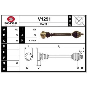 Compre Veio de transmissão da SNRA V1291 a um preço baixo por 168,71 €