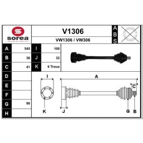 Compre Veio de transmissão da SNRA V1306 a um preço baixo por 169,40 €