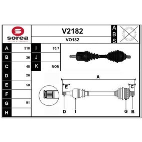Compre Veio de transmissão da SNRA V2182 a um preço baixo por 213,03 €