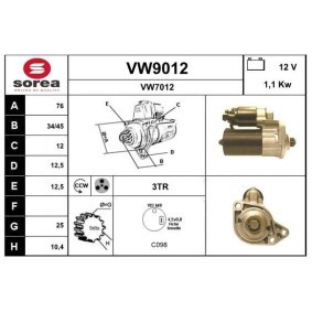 Compre Motor de arranque da SNRA VW9012 a um preço baixo por 126,48 €