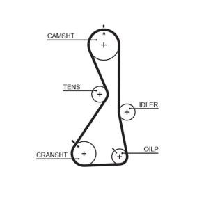 Achetez des Courroie de distribution GATES 5481XS à prix pour 37,74 €