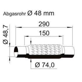 Flexrohr des Herstellers VEGAZ - Originalware Artikelnummer: UFR-629