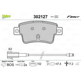 Achetez des Plaquettes de frein VALEO 302127 à prix pour 22,45 €