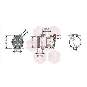 Achetez des Compresseur de climatisation VAN WEZEL 0900K251 à prix pour 491,70 €
