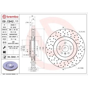 Bremsscheibe für MERCEDES-BENZ von BREMBO
