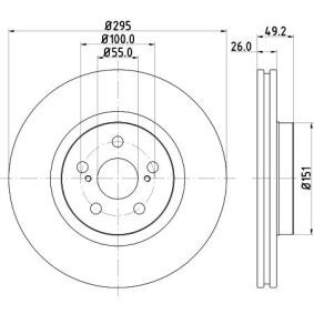 Bremsscheibe für TOYOTA von MINTEX