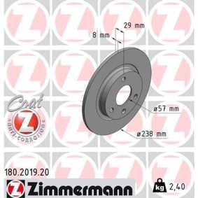 Bremsscheibe 180.2019.20 von ZIMMERMANN günstig für 23,81 € online kaufen