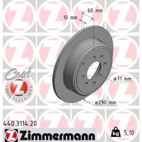 Bremsscheibe 440.3114.20 von ZIMMERMANN günstig für 45,25 € online kaufen
