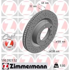 Bremsscheibe 590.2827.52 von ZIMMERMANN günstig für 119,77 € online kaufen