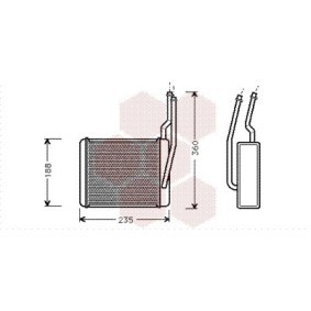 Wärmetauscher, Innenraumheizung 18006356 von VAN WEZEL günstig für 64,26 € online kaufen