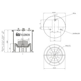 Köp Luftbälg av FEBI BILSTEIN 102809 till det låga priset 1513,11 kr