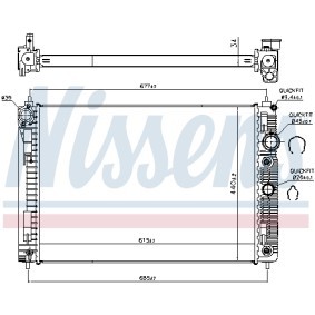 Achetez des Radiateur du moteur NISSENS 606515 à prix pour 387,85 €