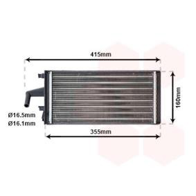 Compre Permutador de calor, aquecimento do habitáculo da VAN WEZEL 28006096 a um preço baixo por 55,33 €