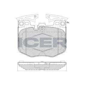 Achetez des Plaquettes de frein ICER 182280 à prix pour 101,90 €