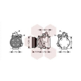 Achetez des Compresseur de climatisation VAN WEZEL 5300K441 à prix pour 664,16 €