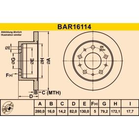 Osta Jarrulevy Barum:llä BAR16114 edullisesti hintaan 72,88 €