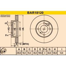 Comprar Disco de freno de Barum BAR18120 a bajo precio de 25,85 €