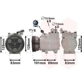 Achetez des Compresseur de climatisation VAN WEZEL 8200K159 à prix pour 490,54 €