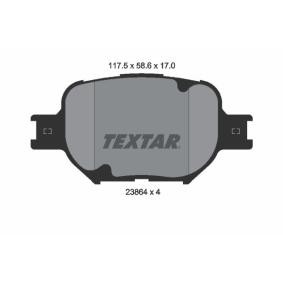 Achetez des Plaquettes de frein TEXTAR 2386401 à prix pour 38,01 €