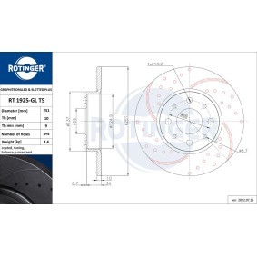 Bremsscheibe RT 1925-GL T5 von ROTINGER günstig für 82,75 € online kaufen