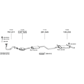 Kjøp Bakre eksospotte av BOSAL 177-277 til den lave prisen 1439,30 NOK