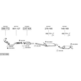 Køb Mellempotte af BOSAL 215-709 til den lave pris 832,45 DKK