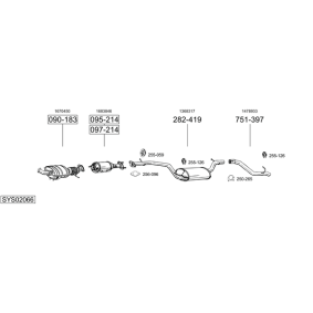 Achetez des Silencieux intermédiaire BOSAL 228-227 à prix pour 65,26 €