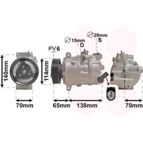 Achetez des Compresseur de climatisation VAN WEZEL 0301K709 à prix pour 785,51 €