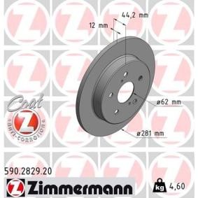 Bremsscheibe 590.2829.20 von ZIMMERMANN günstig für 49,74 € online kaufen