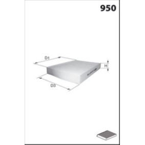Compre Filtro, ar do habitáculo da MISFAT HB312 a um preço baixo por 20,31 €