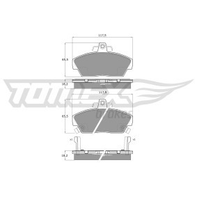 Bremsbeläge für ROVER von TOMEX brakes