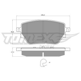 Compre Pastilhas de travão da TOMEX brakes TX 12-08 a um preço baixo por 46,36 €