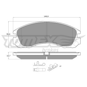 Bremsbeläge für MITSUBISHI von TOMEX brakes