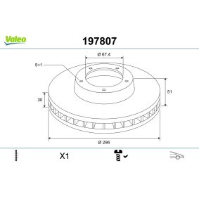 Bremsscheibe von VALEO