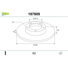 Bremsscheibe von VALEO