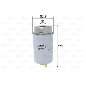Kraftstofffilter des Herstellers VALEO - Originalware Artikelnummer: 587181