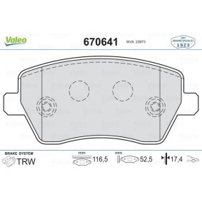 Bremsbeläge 670641 von VALEO günstig für 21,42 € online kaufen