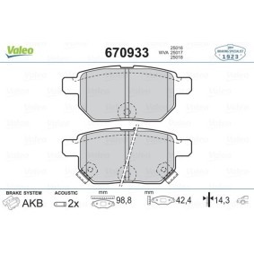 Bremsbeläge für ASTON MARTIN von VALEO