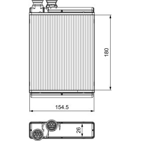 Wärmetauscher, Innenraumheizung 811517 von VALEO günstig für 71,97 € online kaufen
