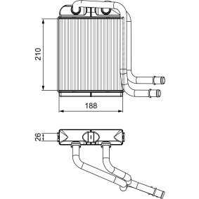 Achetez des Radiateur de chauffage de chez VALEO en ligne pour California T6 Minibus (SGC, SGG, SHC) à prix modérés