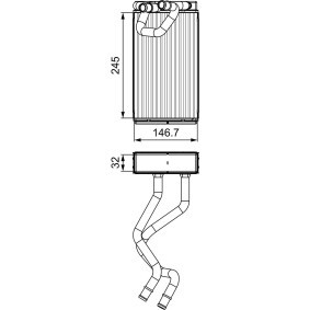 Acquista Scambiatore calore per riscaldamento abitacolo da VALEO 811547 a buon mercato per soli 168,58 €