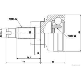Achetez des Jeu de joints, arbre de transmission HERTH+BUSS JAKOPARTS J2824039 à prix pour 44,27 €