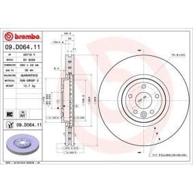 Compre Disco de travão da BREMBO 09.D064.11 a um preço baixo por 152,51 €