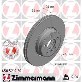 Bremsscheibe 450.5219.20 von ZIMMERMANN günstig für 98,58 € online kaufen